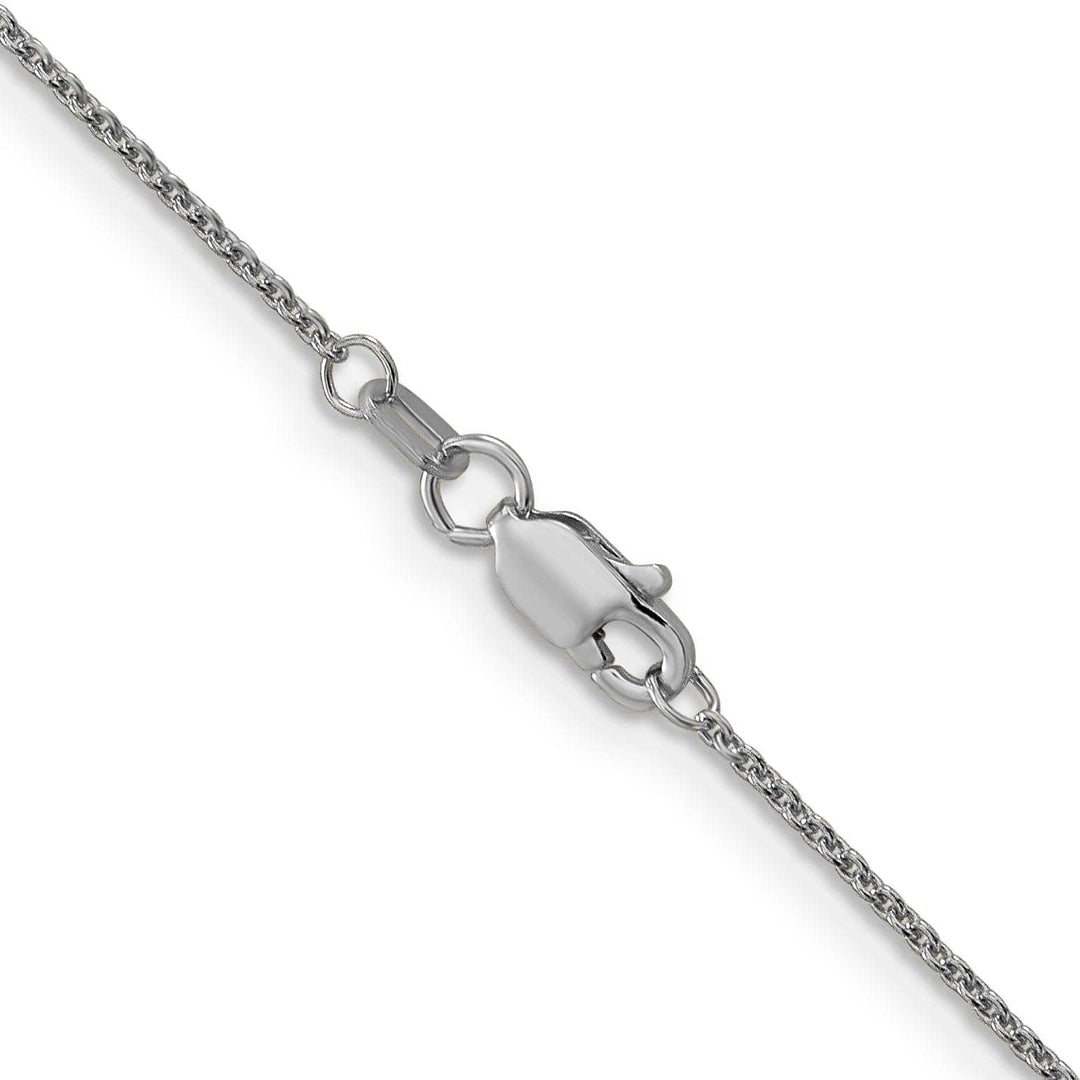 Lovely Rita's Anklets 14k White Gold 1.00mm Solid Polish Cable Chain