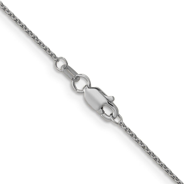 Lovely Rita's Anklets 14k White Gold 1.00mm Solid Polish Cable Chain