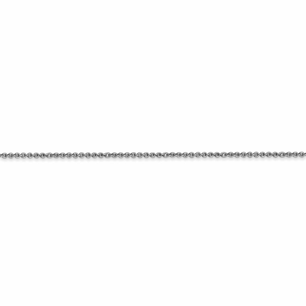 Lovely Rita's Anklets 14k White Gold 1.00mm Solid Polish Cable Chain