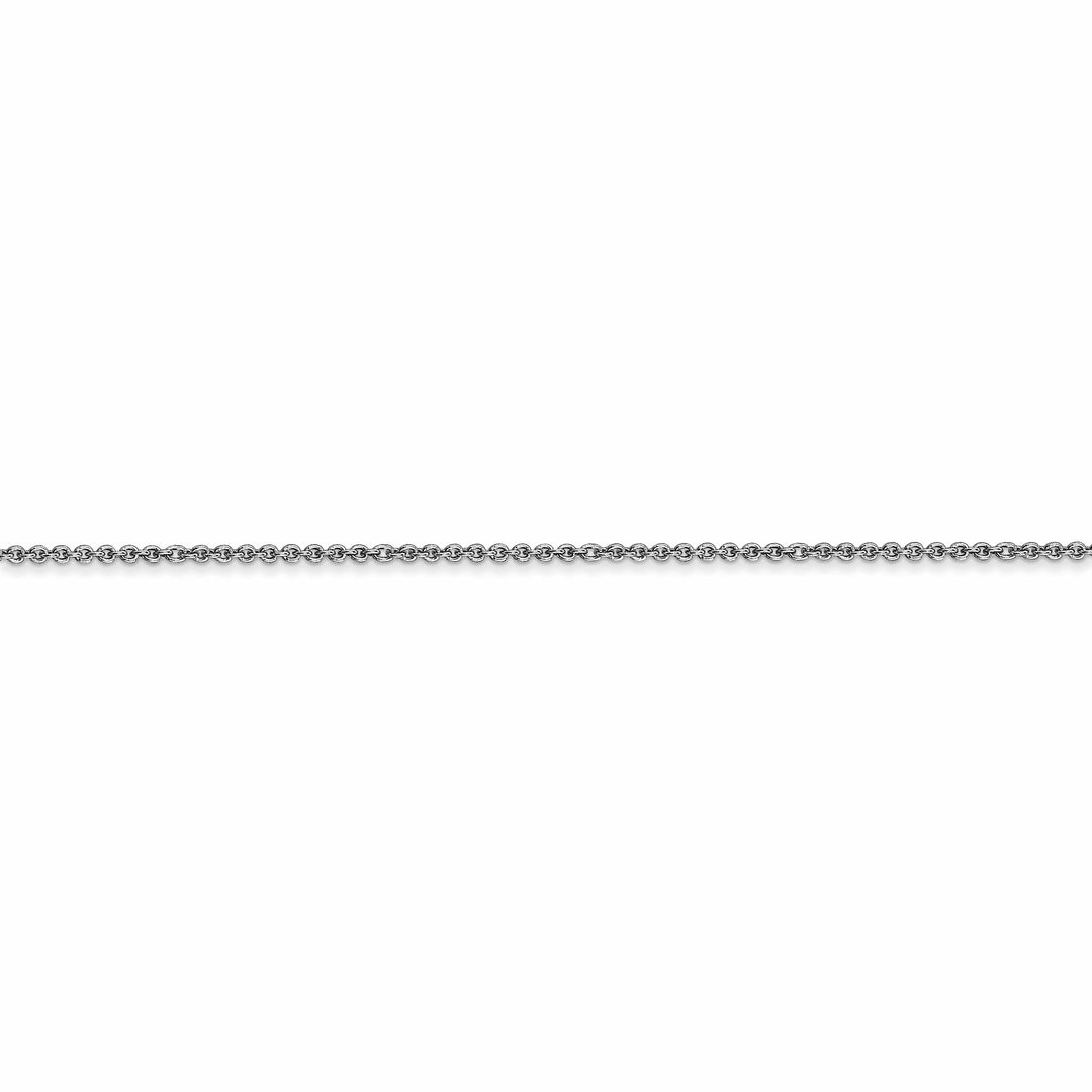 Lovely Rita's Anklets 14k White Gold 1.00mm Solid Polish Cable Chain