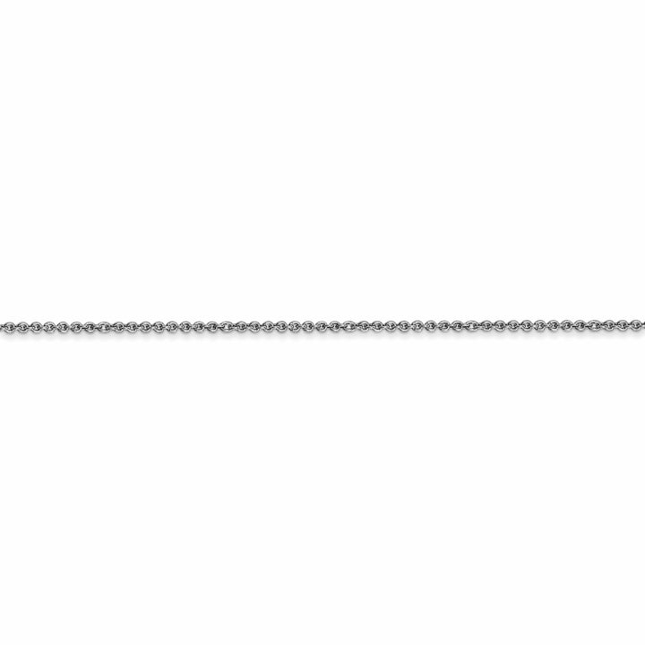 Lovely Rita's Anklets 14k White Gold 1.00mm Solid Polish Cable Chain