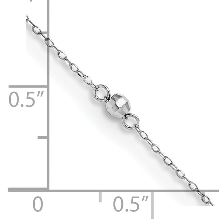 Lovely Rita's Anklets 14k White Gold Mirror Beaded Anklet