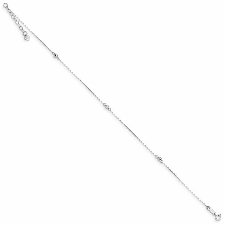 Lovely Rita's Anklets 14k White Gold Mirror Beaded Anklet