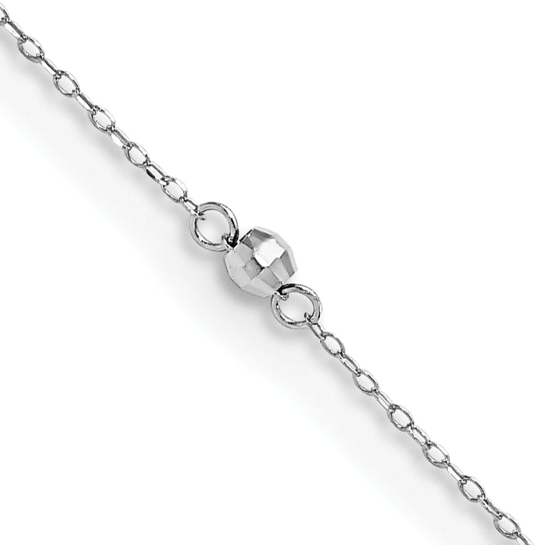 Lovely Rita's Anklets 14k White Gold Mirror Beaded Anklet