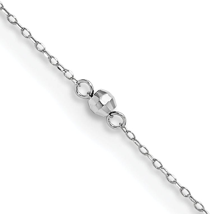 Lovely Rita's Anklets 14k White Gold Mirror Beaded Anklet