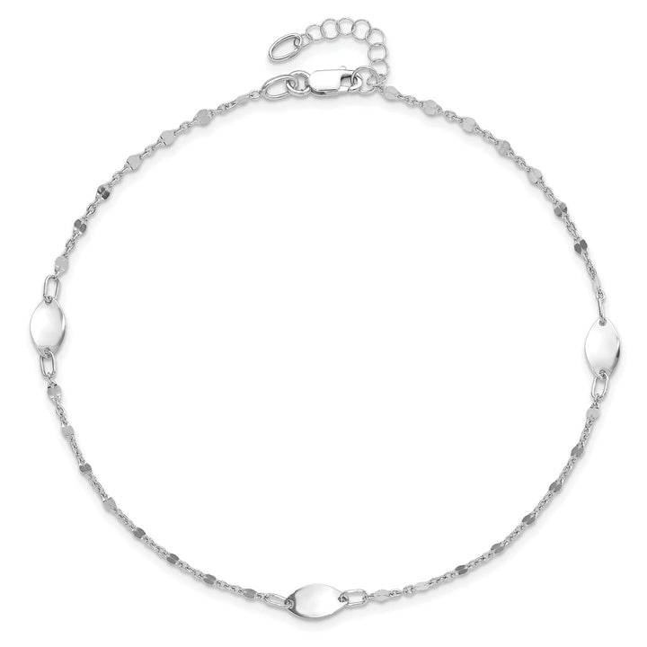 Lovely Rita's Anklets 14k White Gold Polished Finish Anklet with 1in ext. Anklet