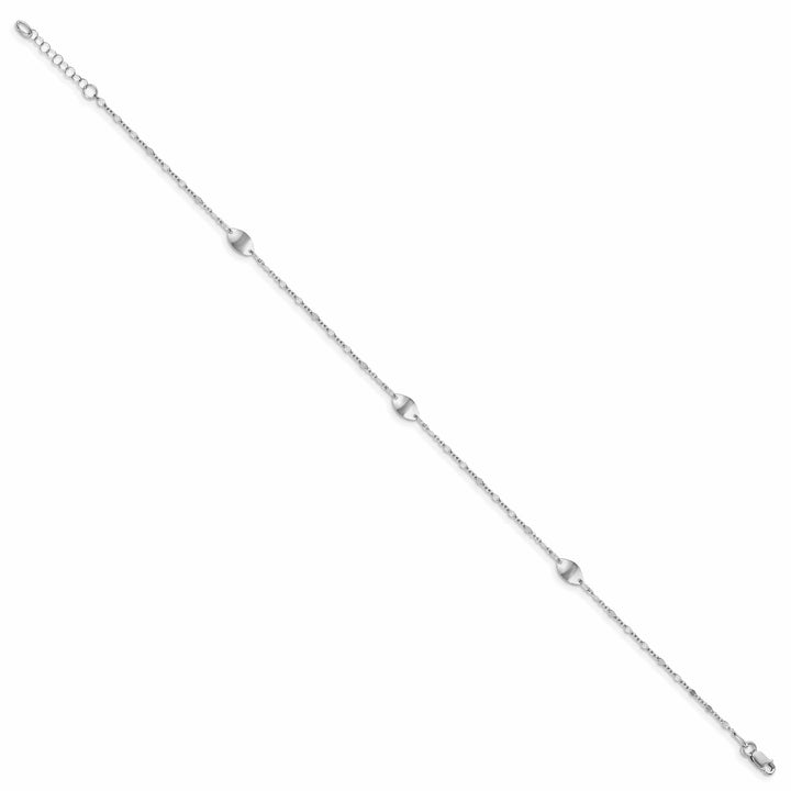 Lovely Rita's Anklets 14k White Gold Polished Finish Anklet with 1in ext. Anklet