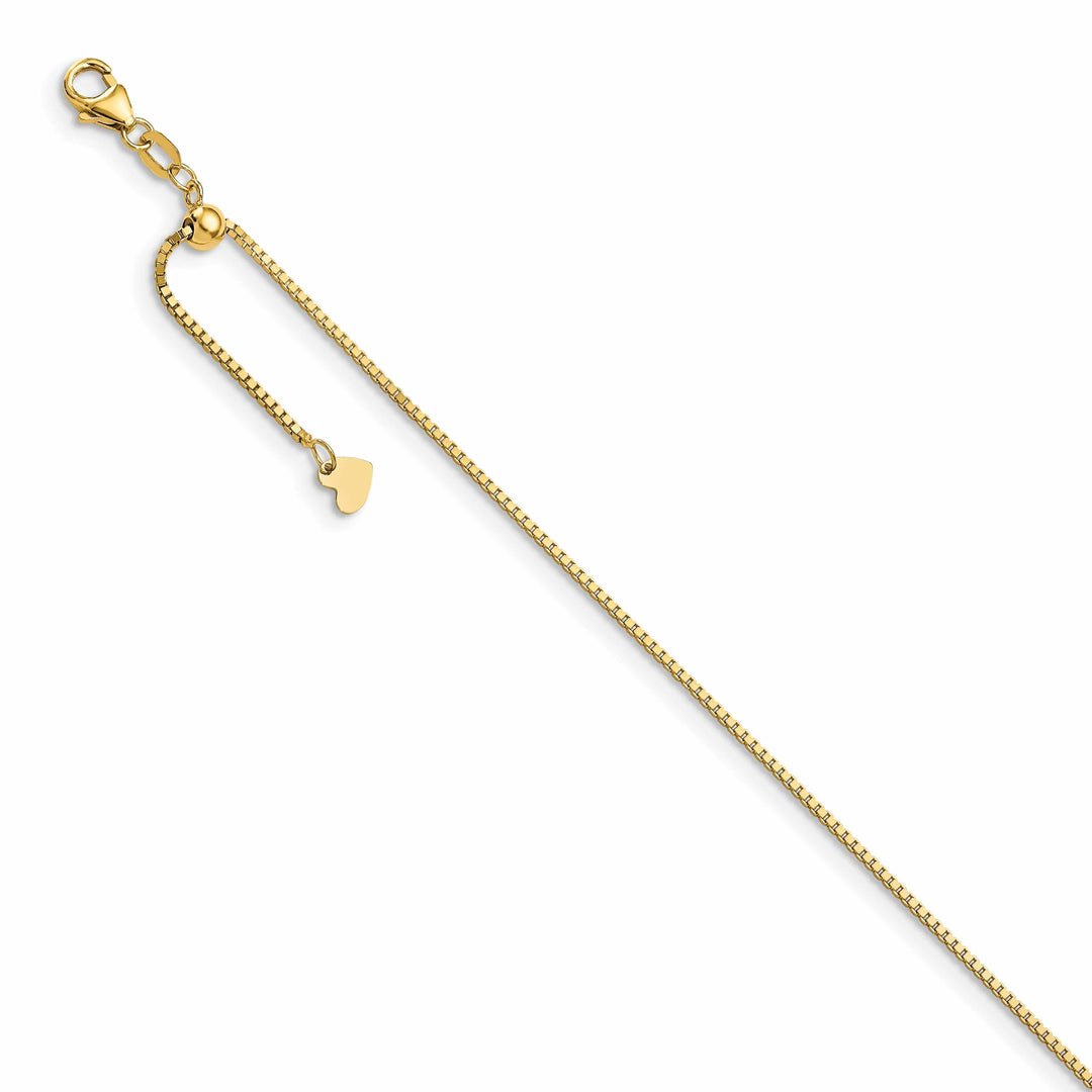 Lovely Rita's Anklets 14k Yellow Gold Adjustable Box Anklet