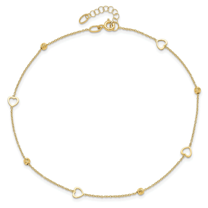 Lovely Rita's Anklets 14k Yellow Gold Heart Anklet