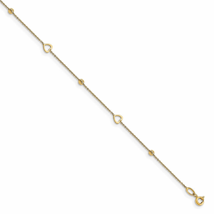 Lovely Rita's Anklets 14k Yellow Gold Heart Anklet