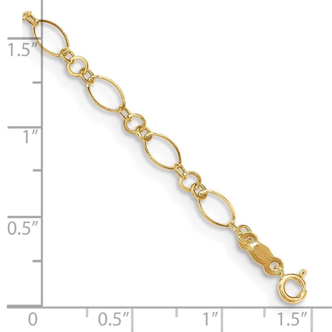 Lovely Rita's Anklets 14K Yellow Gold Link Design Anklet
