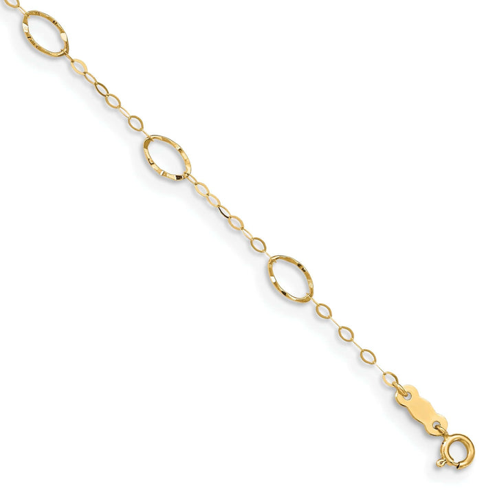 Lovely Rita's Anklets 14k Yellow Gold Oval Shapes 9 Anklet