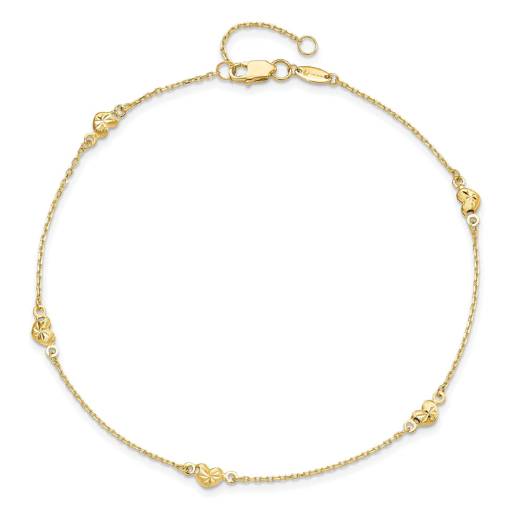 Lovely Rita's Anklets 14k Yellow Gold Polished and D.C Heart Anklet