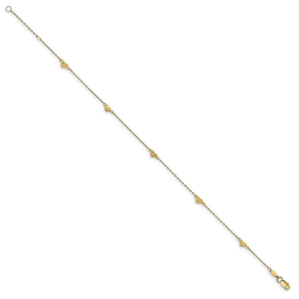 Lovely Rita's Anklets 14k Yellow Gold Polished and D.C Heart Anklet