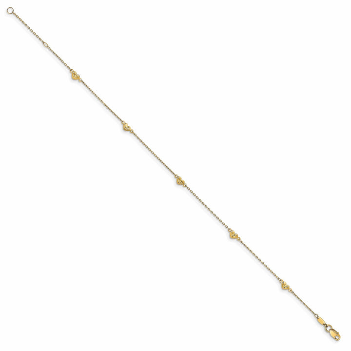 Lovely Rita's Anklets 14k Yellow Gold Polished and D.C Heart Anklet