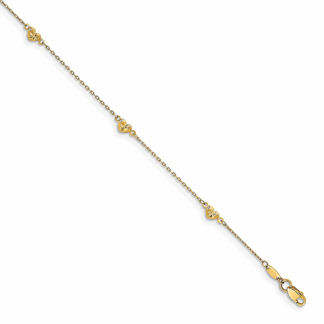 Lovely Rita's Anklets 14k Yellow Gold Polished and D.C Heart Anklet