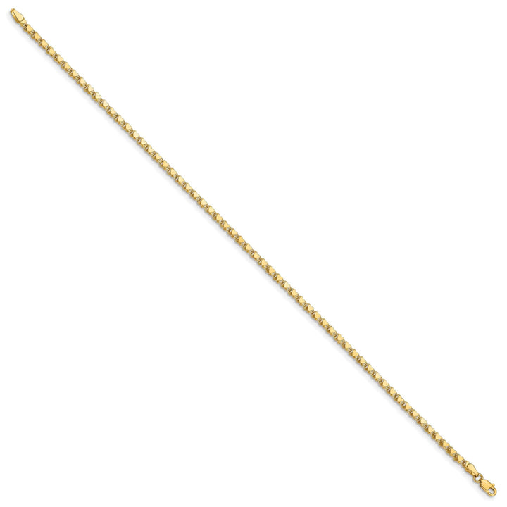 Lovely Rita's Anklets 14K Yellow Gold Polished Double-Sided Heart Anklet