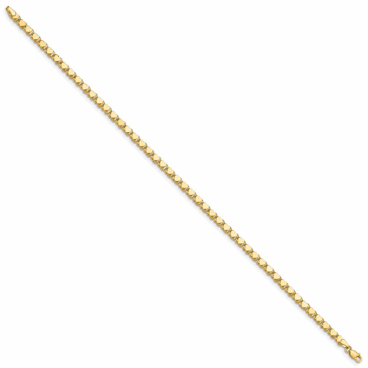 Lovely Rita's Anklets 14K Yellow Gold Polished Double-Sided Heart Anklet
