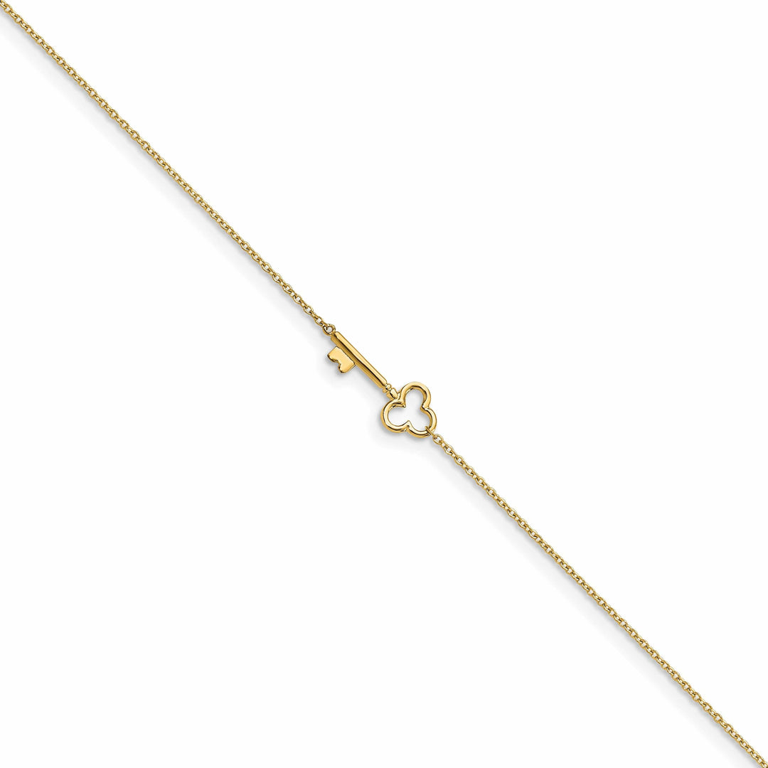 Lovely Rita's Anklets 14k Yellow Gold Polished Key Anklet