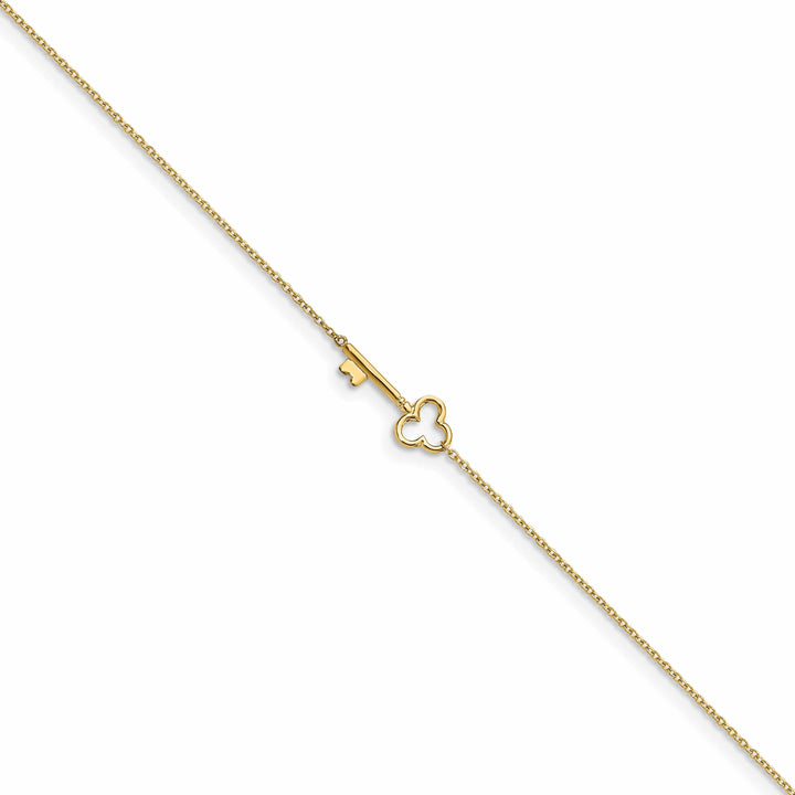 Lovely Rita's Anklets 14k Yellow Gold Polished Key Anklet