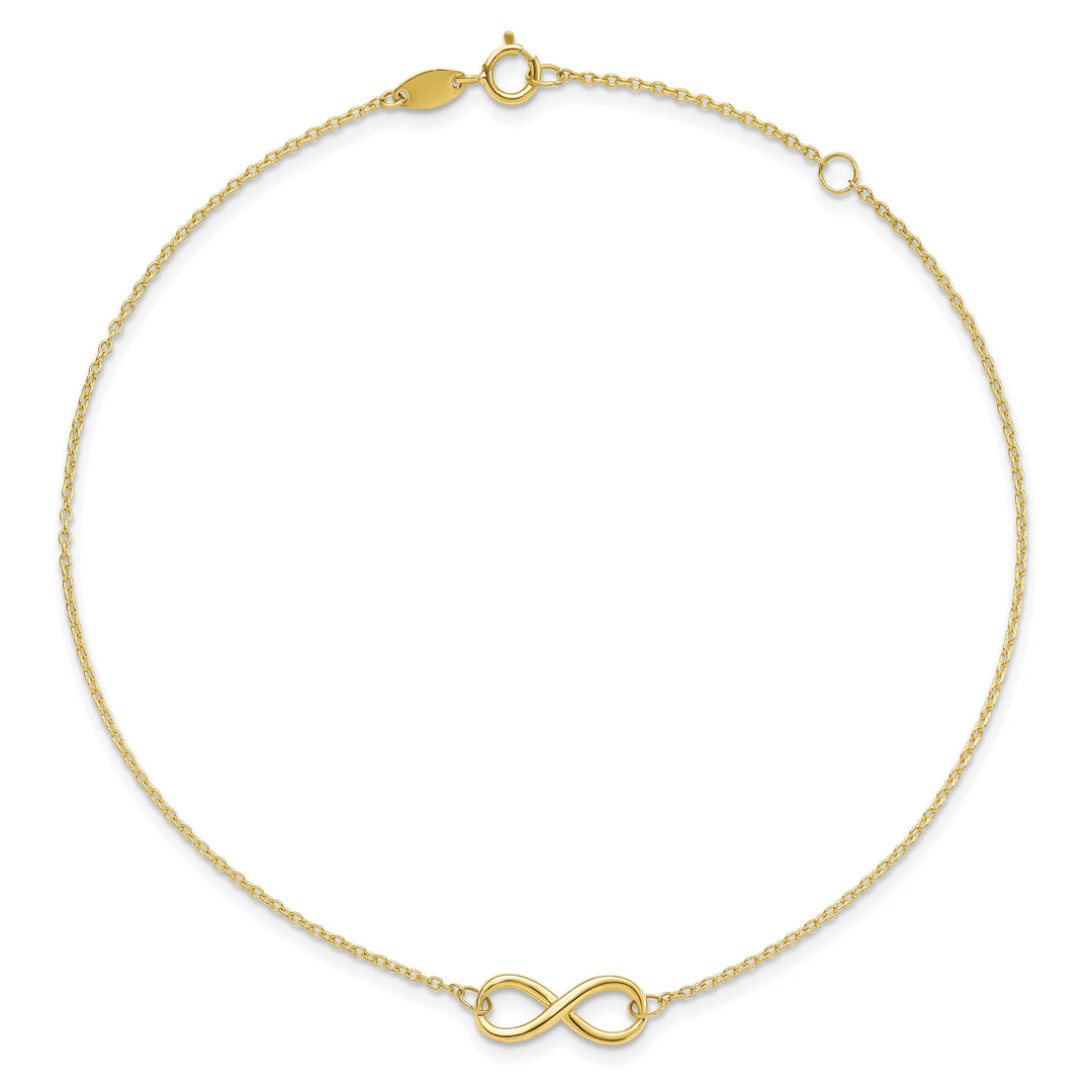 Lovely Rita's Anklets Leslie 10k Yellow Gold Polished Infinity Anklet