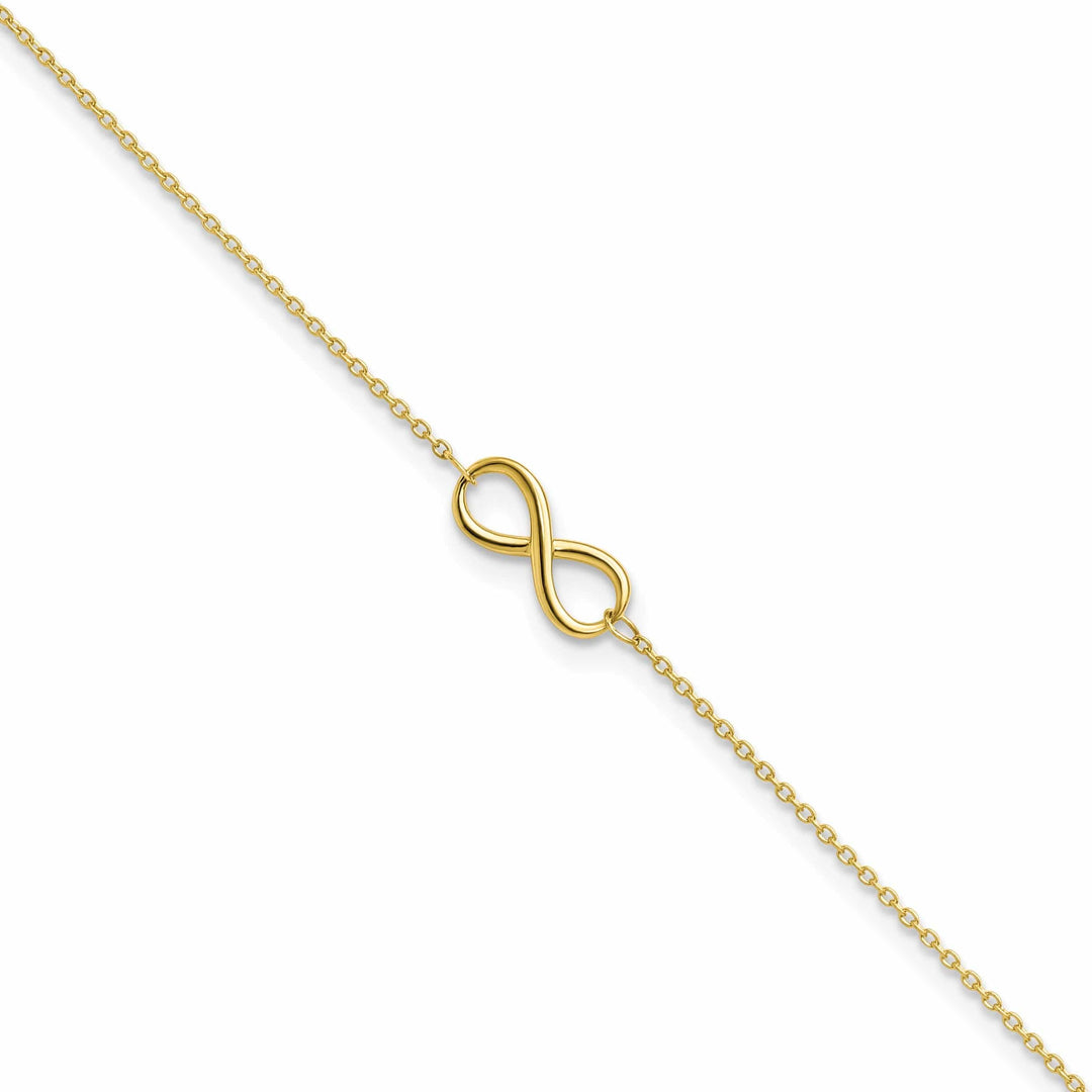 Lovely Rita's Anklets Leslie 10k Yellow Gold Polished Infinity Anklet