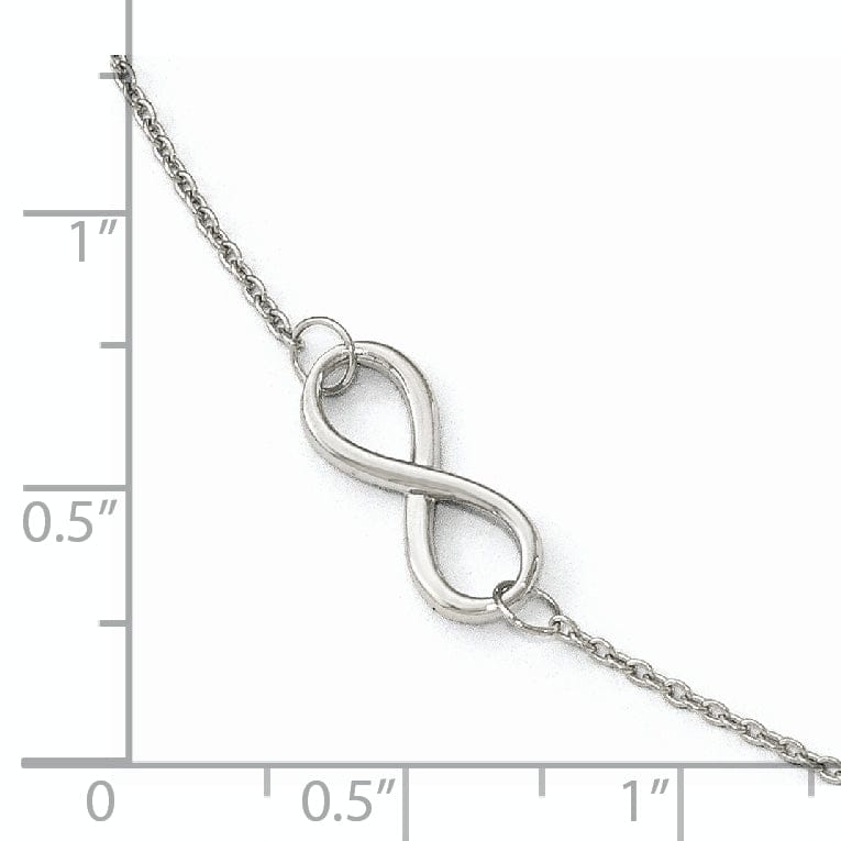 Lovely Rita's Anklets Leslie 14k White Gold Polished Infinity Anklet