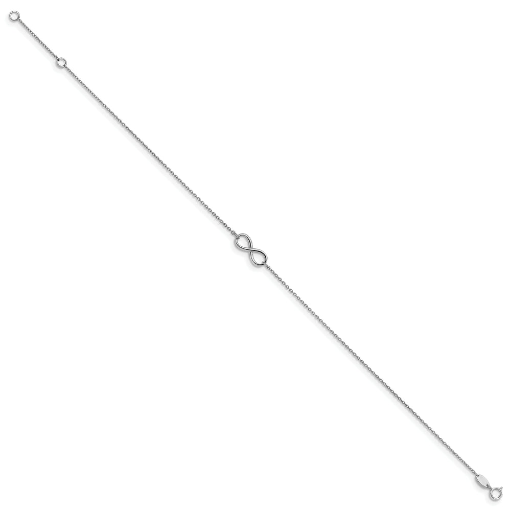 Lovely Rita's Anklets Leslie 14k White Gold Polished Infinity Anklet