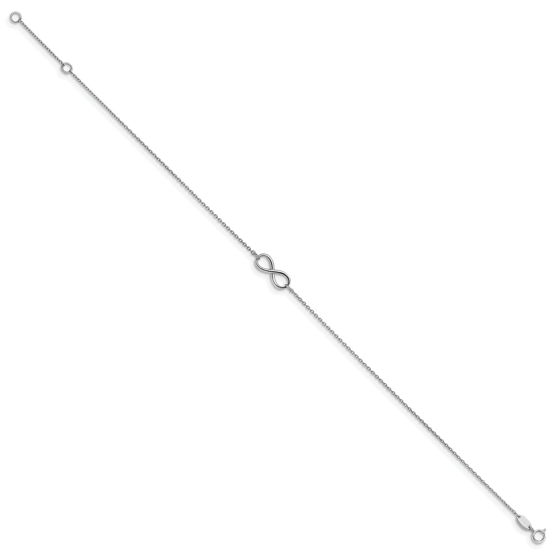 Lovely Rita's Anklets Leslie 14k White Gold Polished Infinity Anklet