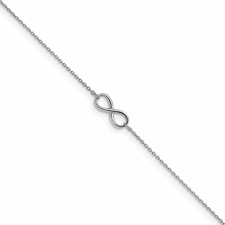 Lovely Rita's Anklets Leslie 14k White Gold Polished Infinity Anklet