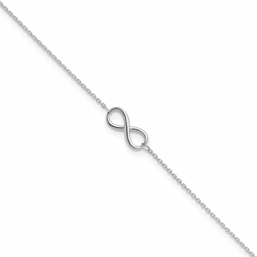Lovely Rita's Anklets Leslies 10k White Gold Polished Infinity Anklet