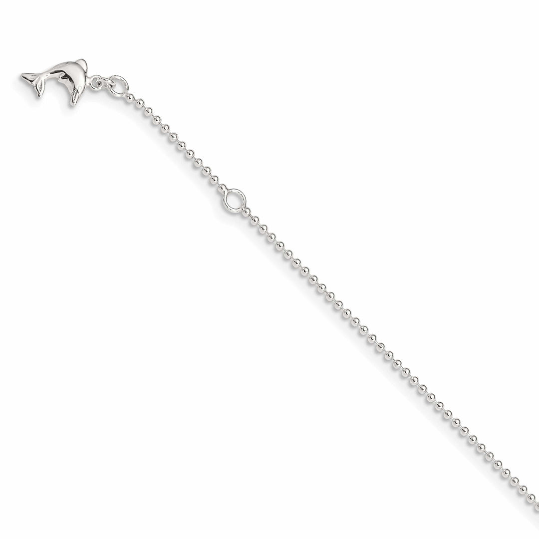 Lovely Rita's Anklets Sterling Silver 10inch Dolphin Anklet