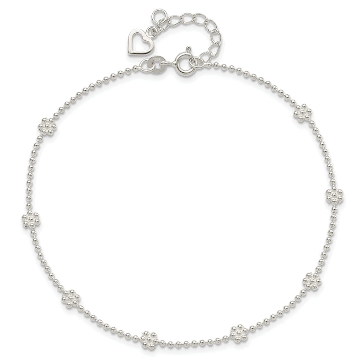 Lovely Rita's Anklets Sterling Silver 10inch Flower Anklet