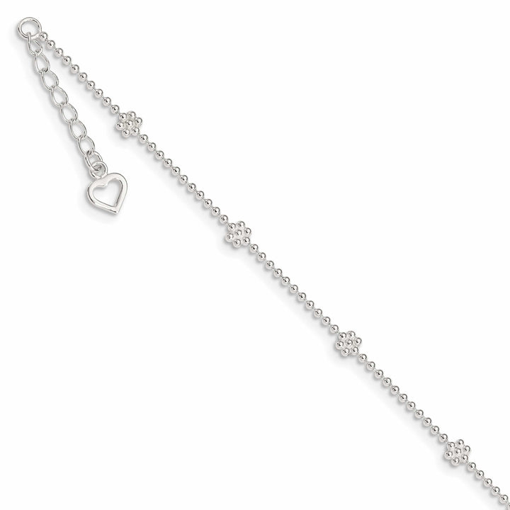Lovely Rita's Anklets Sterling Silver 10inch Flower Anklet