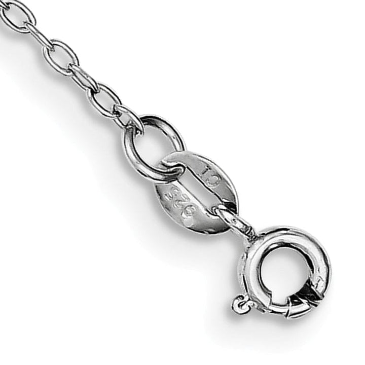 Lovely Rita's Anklets Sterling Silver 9-inch Onyx Anklet