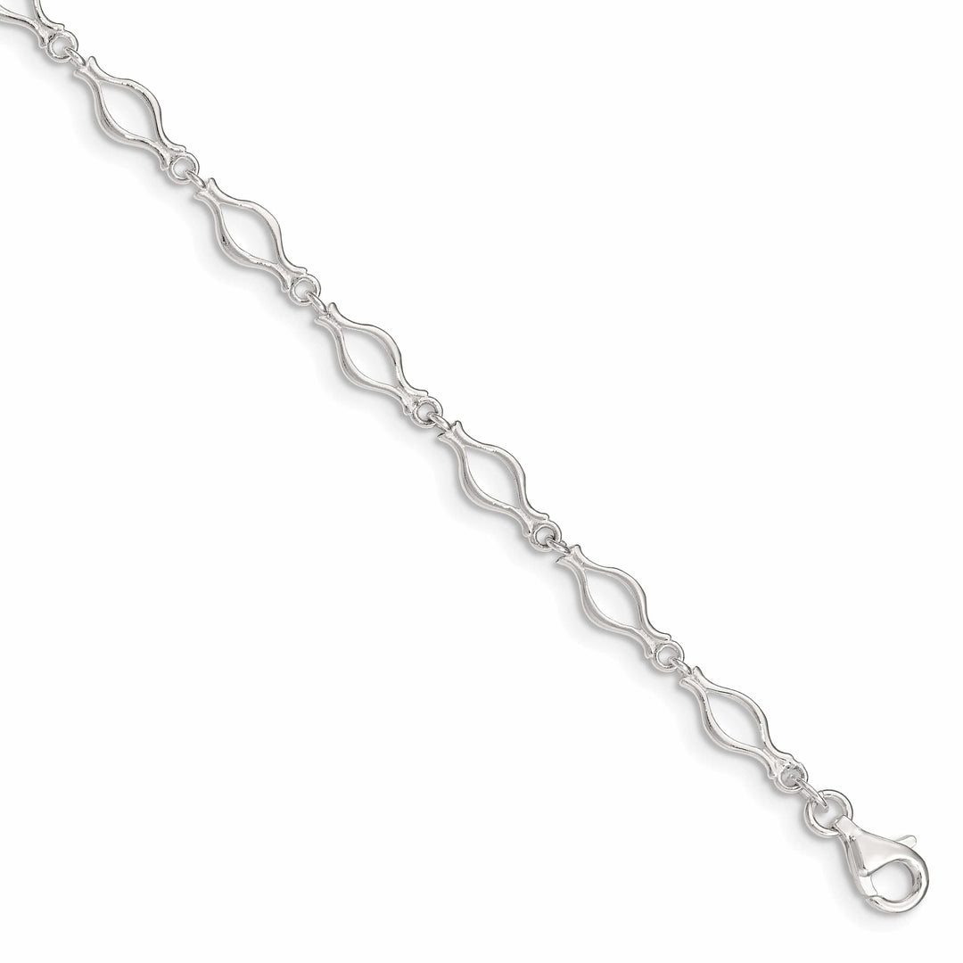 Lovely Rita's Anklets Sterling Silver 9inch Solid Fancy Link Anklet