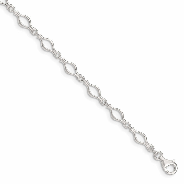 Lovely Rita's Anklets Sterling Silver 9inch Solid Fancy Link Anklet