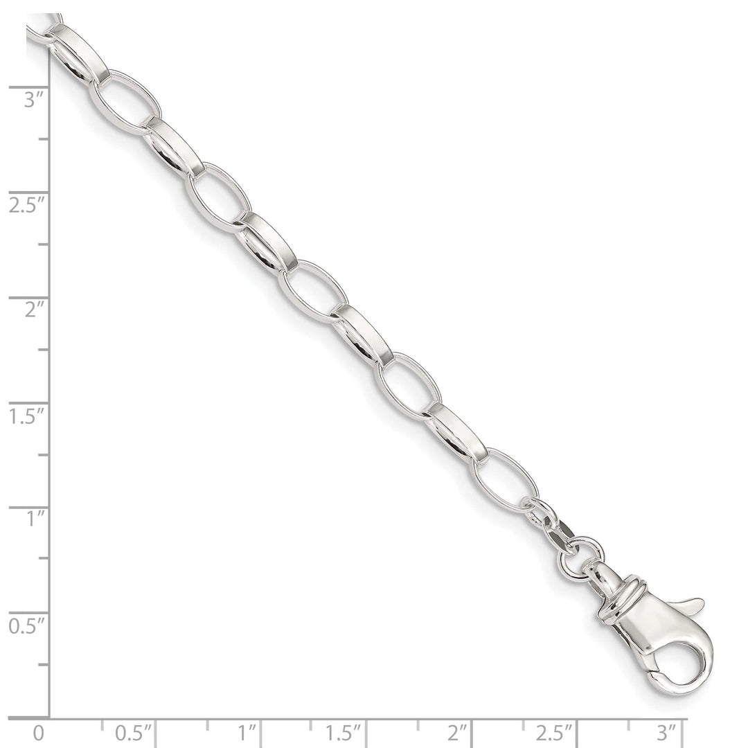 Lovely Rita's Anklets Sterling Silver 9inch Solid Fancy Link Anklet