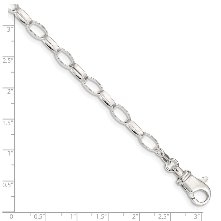 Lovely Rita's Anklets Sterling Silver 9inch Solid Fancy Link Anklet