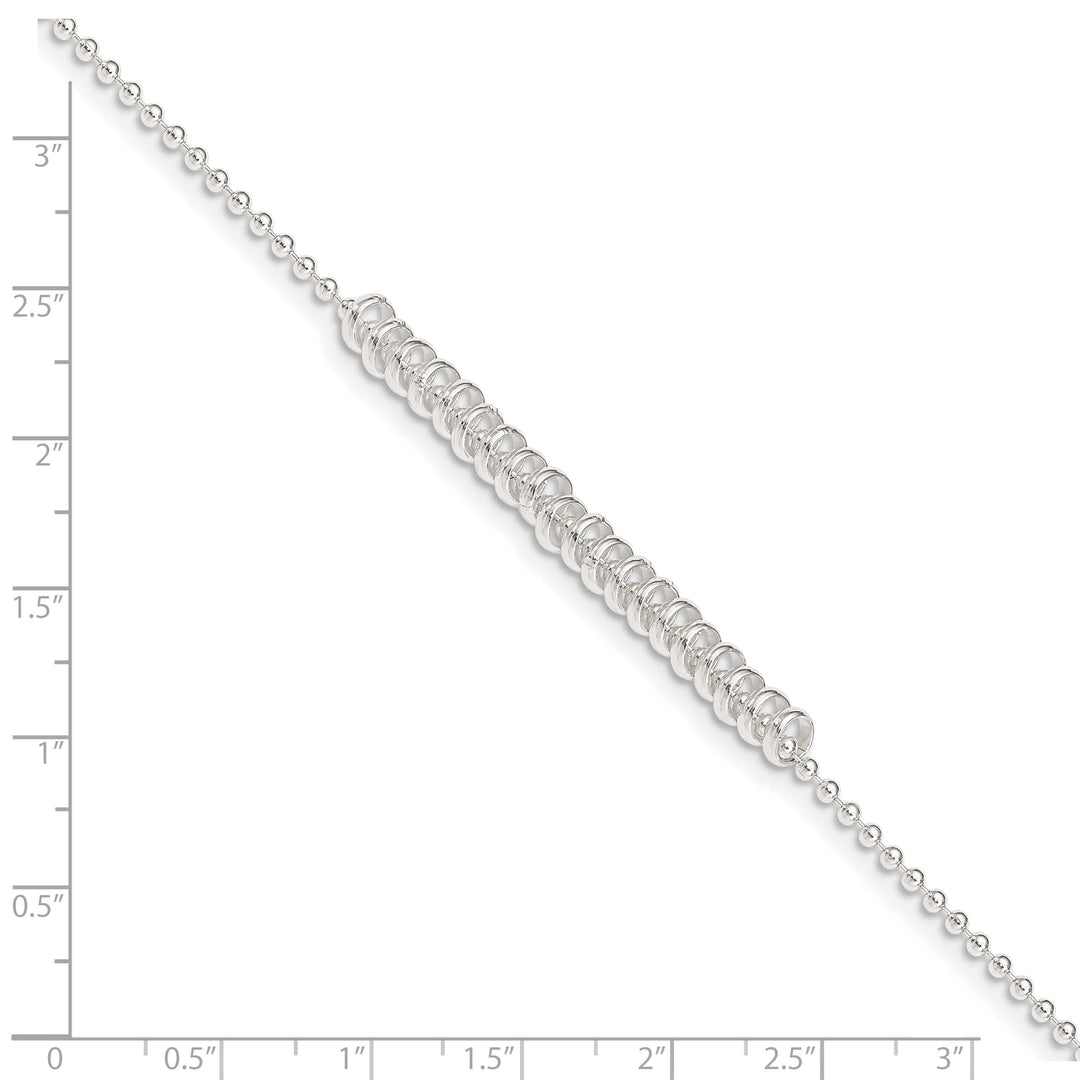 Lovely Rita's Anklets Sterling Silver Antiqued Love Rings Anklet