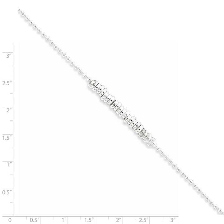 Lovely Rita's Anklets Sterling Silver Antiqued Love Rings Anklet