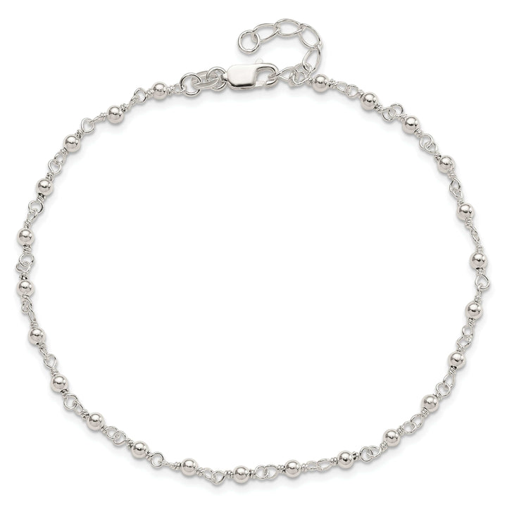Lovely Rita's Anklets Sterling Silver Fancy Bead Anklet
