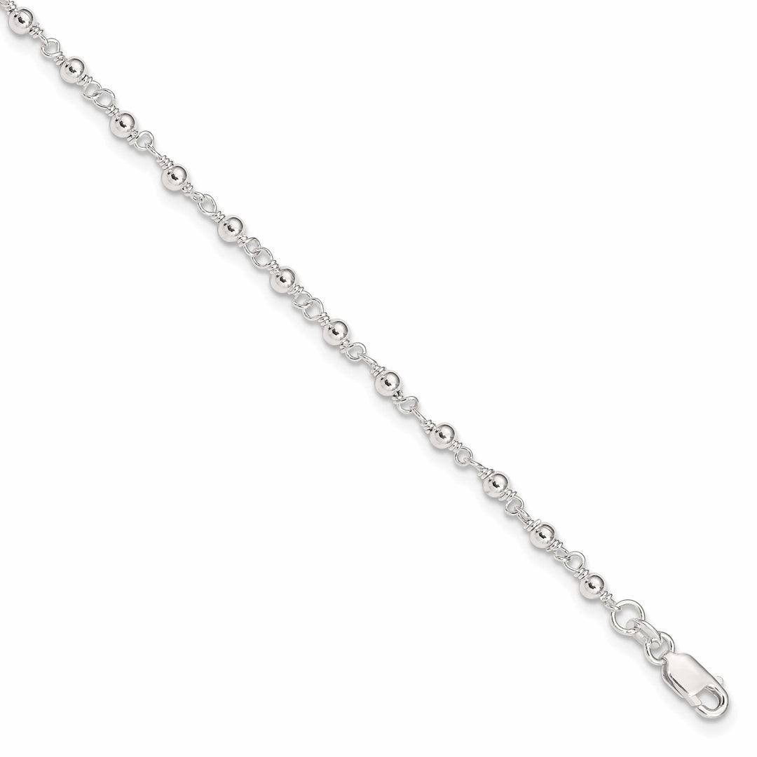 Lovely Rita's Anklets Sterling Silver Fancy Bead Anklet