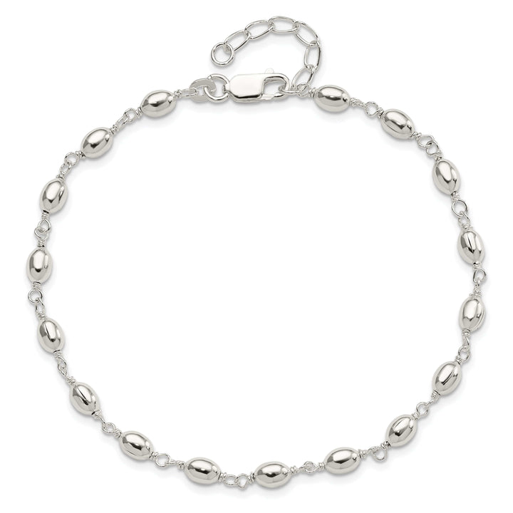 Lovely Rita's Anklets Sterling Silver Fancy Bead Anklet