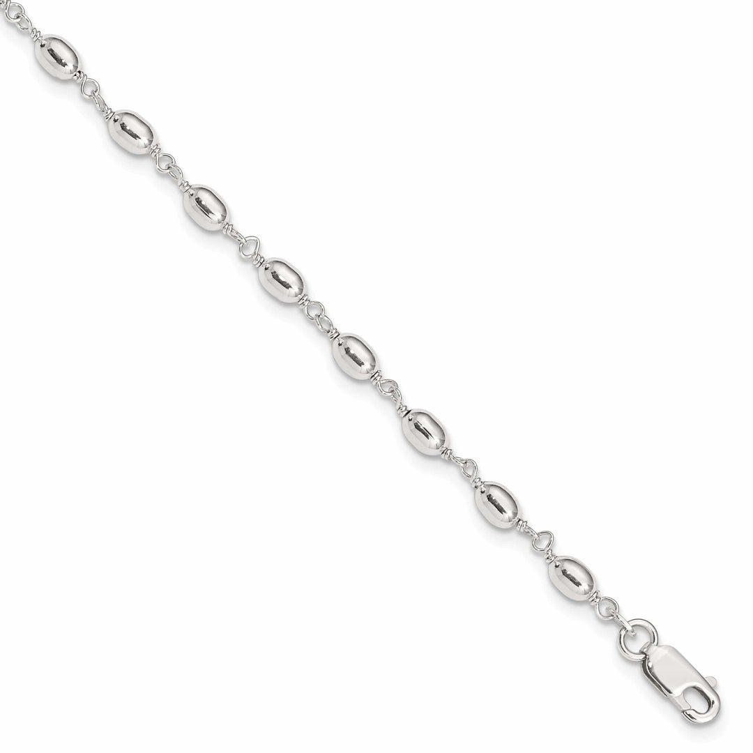 Lovely Rita's Anklets Sterling Silver Fancy Bead Anklet