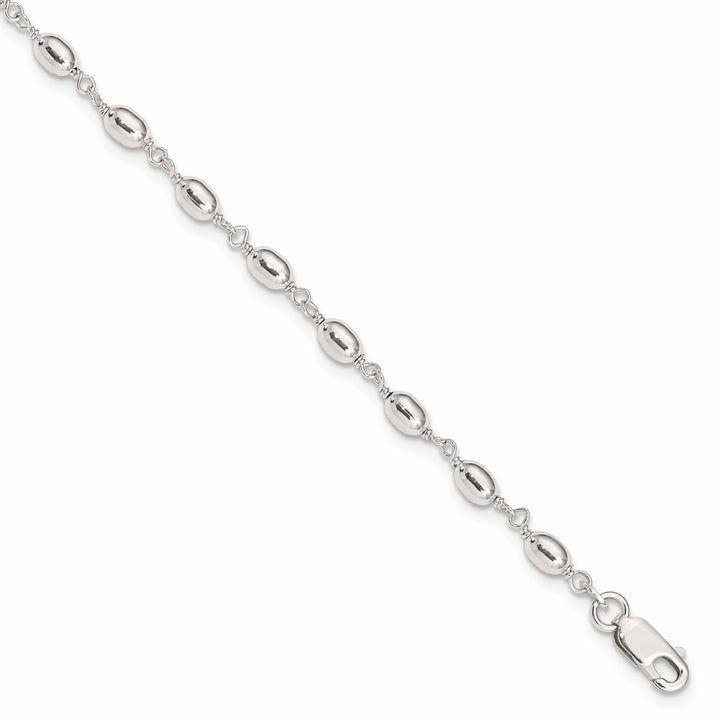 Lovely Rita's Anklets Sterling Silver Fancy Bead Anklet