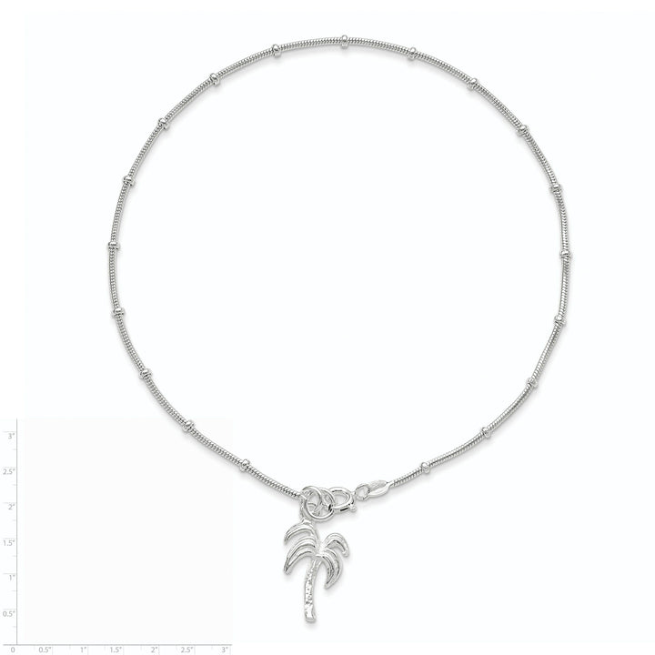 Lovely Rita's Anklets Sterling Silver Palm Tree Anklet
