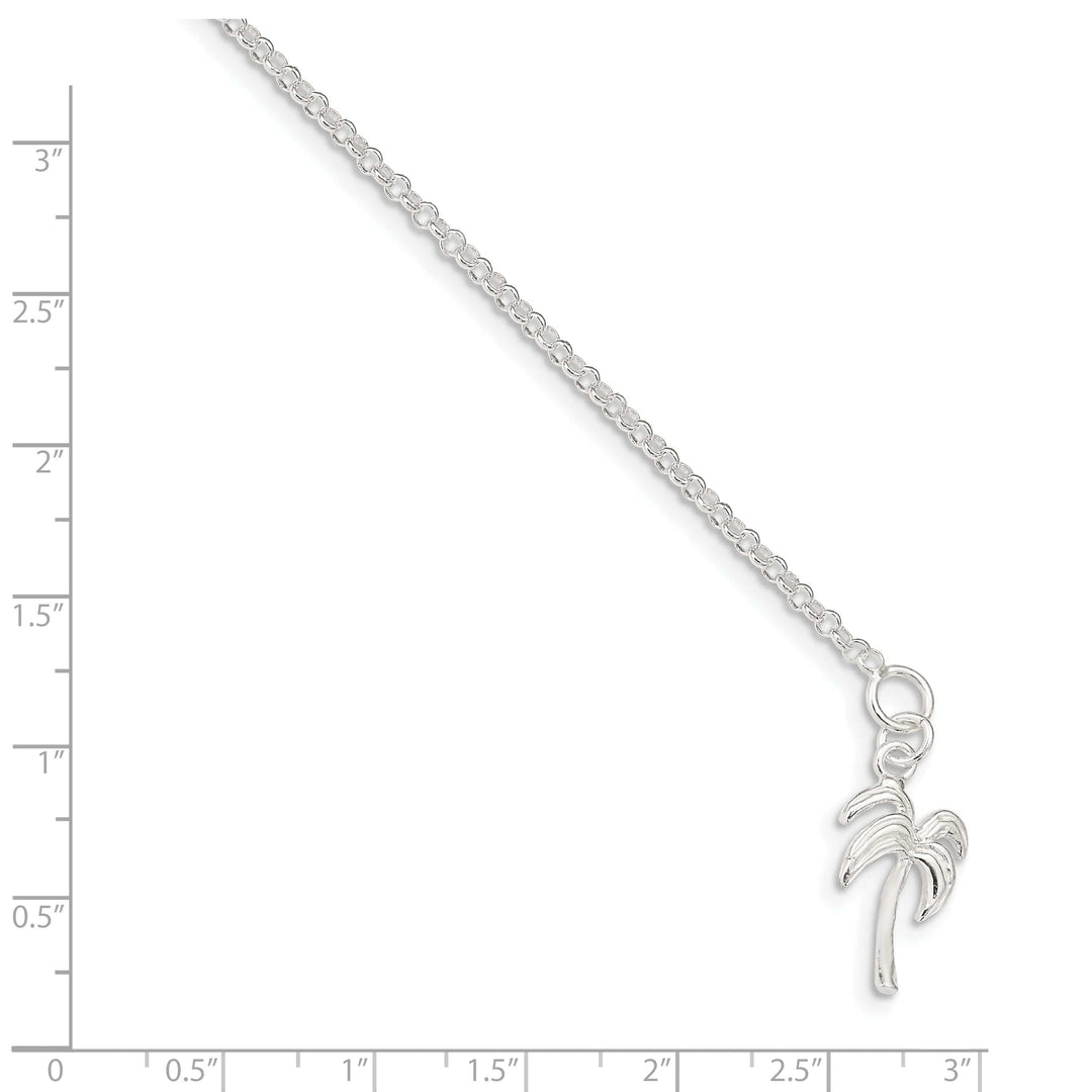 Lovely Rita's Anklets Sterling Silver Palm Tree Anklet