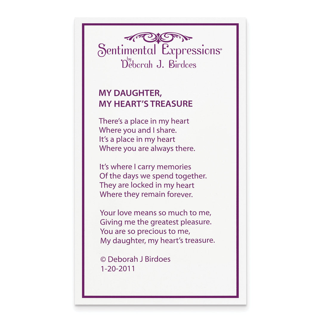 Lovely Rita's Ballpoint Pen Sterling Silver My Daughter My Heart's Treasure Pe