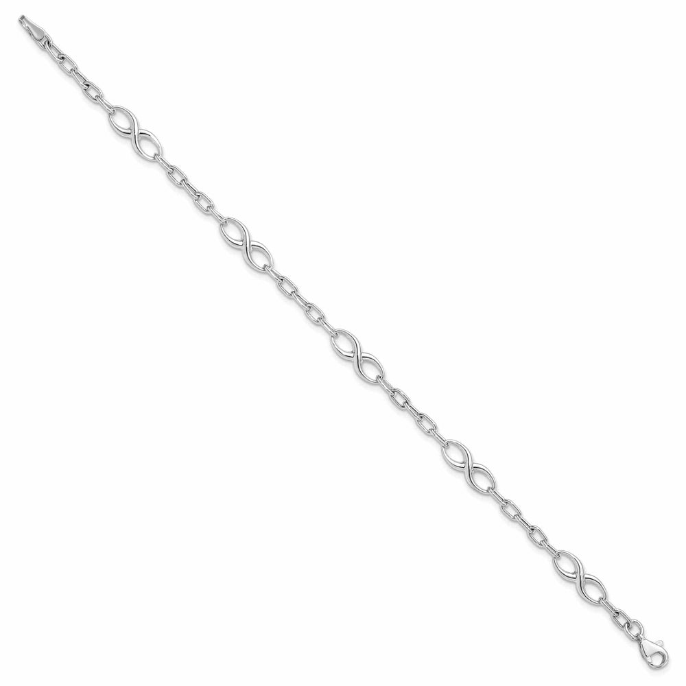 Lovely Rita's Bracelets 10k White Gold Polished Link Bracelet